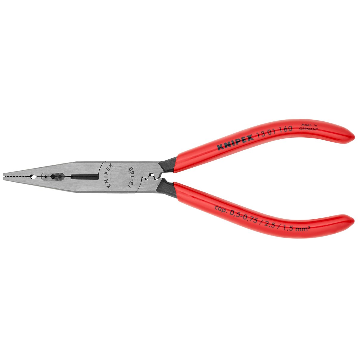 Knipex 13 01 160 Electricians' Pliers black atramentized plastic coated 160 mm