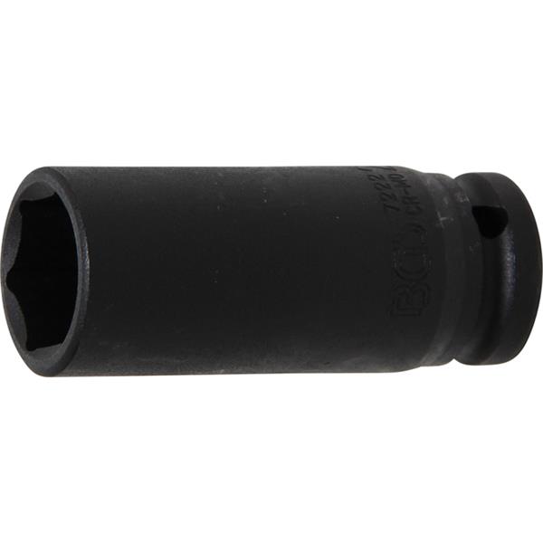 BGS 7222 Kraft-Steckschlüssel-Einsatz Sechskant, t ief, Antrieb Innenvierkant 12,5 mm (1/2"), SW 22 m