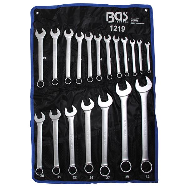 BGS 1219 Combination Spanner Set, 8 - 32 mm, 19 pc s.