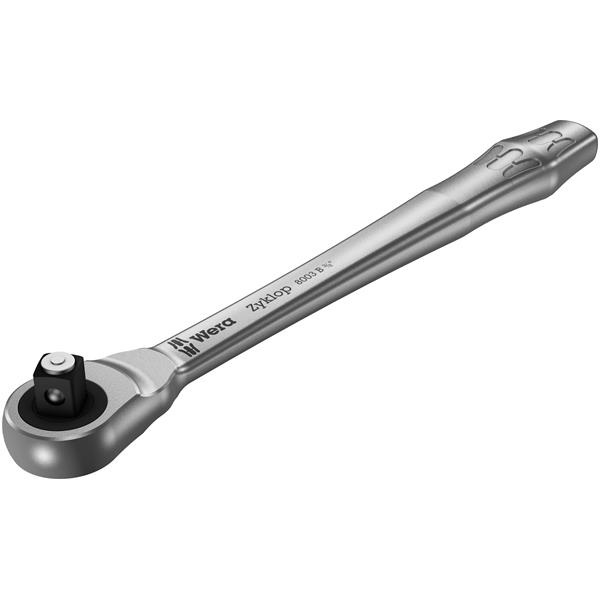 Wera 8003 B Zyklop Metal Ratchet with push-through  square and 3/8" drive