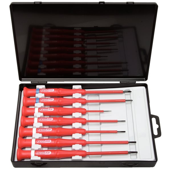 KS-Tools 500.6165 Insulated precision screwdriver set, 7 pcs