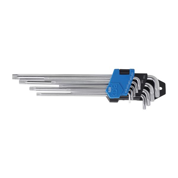BGS 9375 Winkelschlüssel-Satz, extra lang + extra kurz, T-Profil (für Torx) T10 - T50, 9-tlg.
