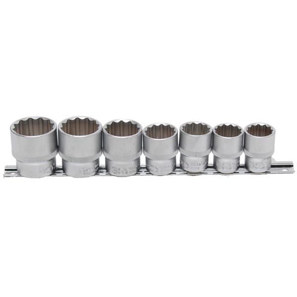 BGS 9109 Socket Set, 12-point, 12.5 mm (1/2") Driv e, 20 - 32 mm, 7 pcs.