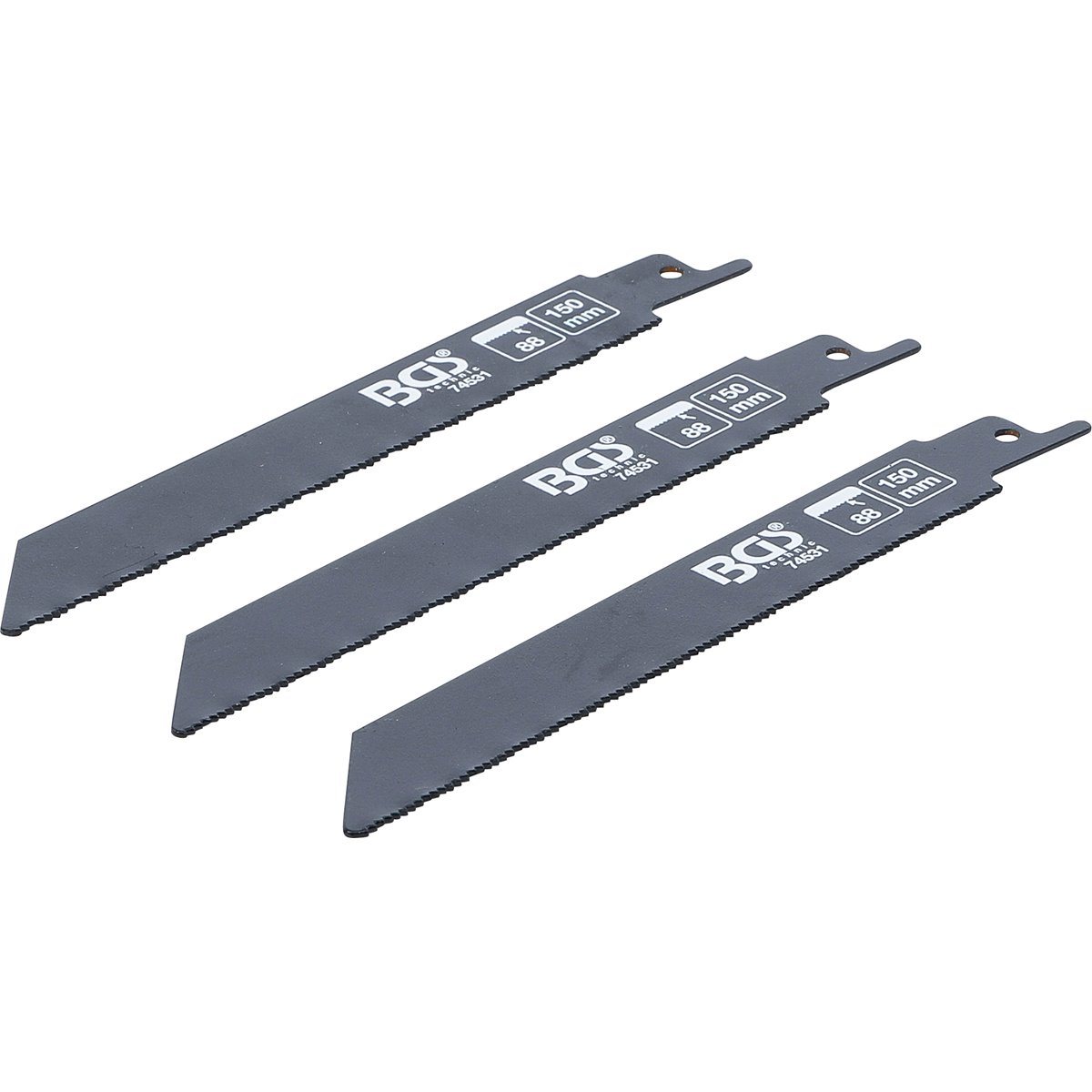 BGS 74531 Reciprocating Saw Blade Set, for metal, for BGS 7367, 3 pcs.