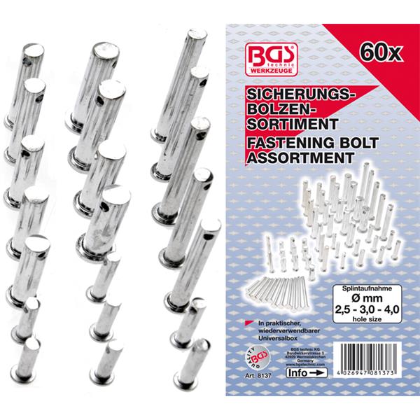 BGS 8137 Fastening Bolt Set, 60 pcs. 