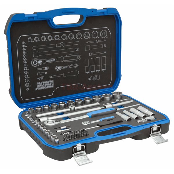 Gedore 19 BMC 20 Steckschlüssel-Satz 1/4"+1/2" 69-teilig