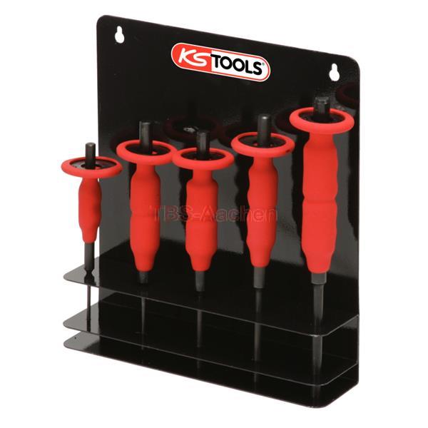 KS-Tools 15600000 Pin punch set with hand protecti on grip, 5 pcs