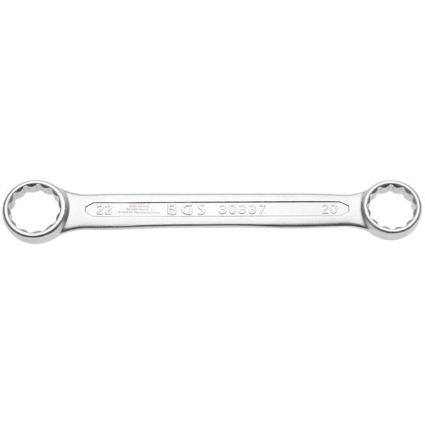 BGS 30337 Doppel-Ringschlüssel, extra flach, SW 20 x22 mm