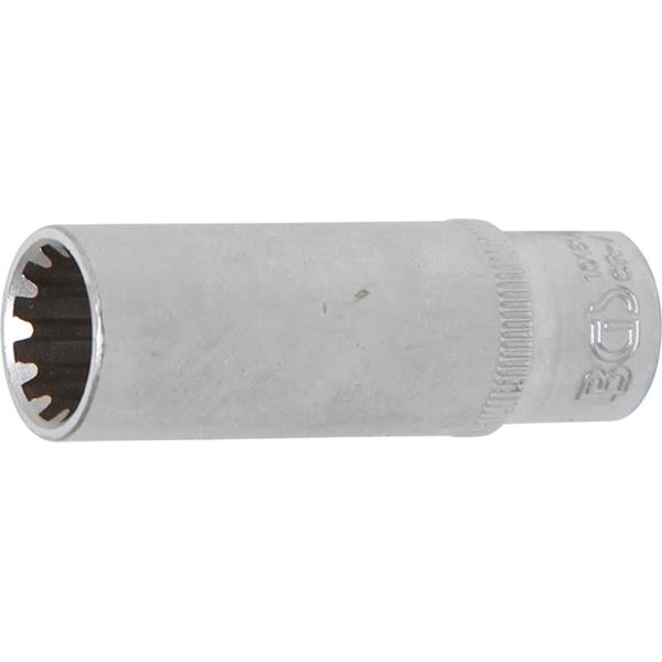 BGS 10161 Steckschlüssel-Einsatz Gear Lock, tief, Antrieb Innenvierkant 6,3 mm (1/4"), SW 11 mm