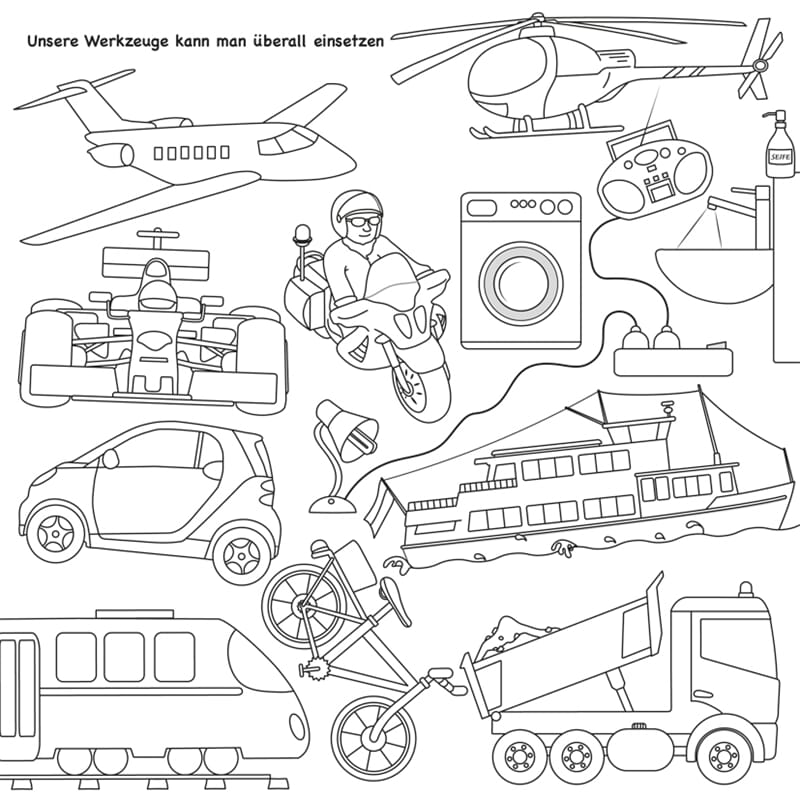 KS-Tools 100211 Werkzeuge-Malbuch für Kinder 