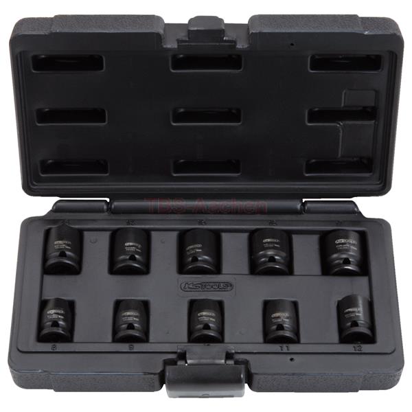 KS-Tools 515.0950 3/8" 12 point impact socket set, short, 10 pcs