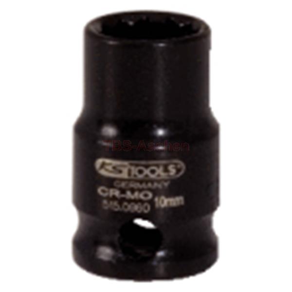 KS-Tools 515.0960 3/8" 12 point impact socket, sho rt, 10mm
