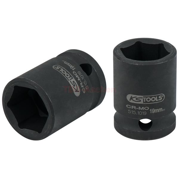 KS-Tools 515.1019 1/2" Hexagon impact socket short , 19mm