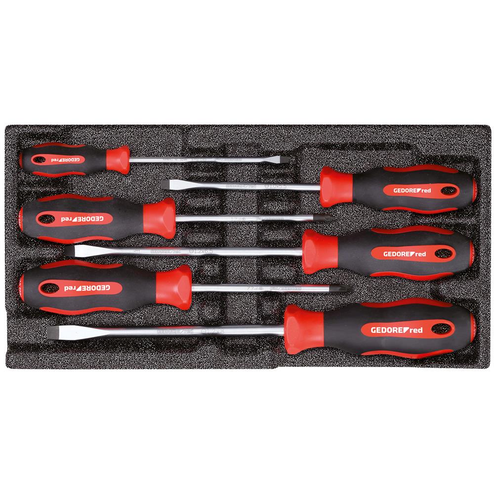 Gedore red R22150014 Screwdriver set PZ+SL 2/6 CT- 