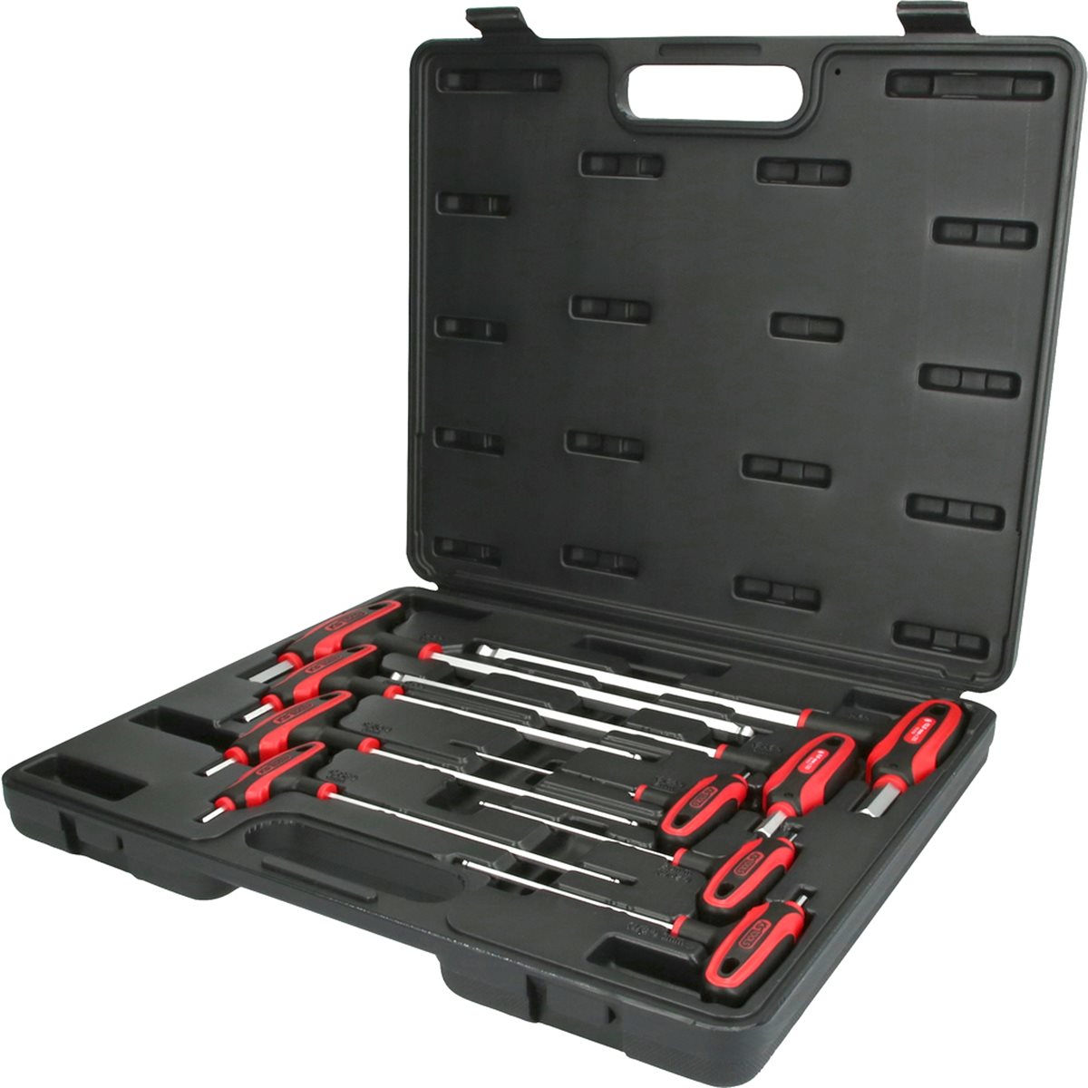 KS-Tools 151.8150 ERGOTORQUEplus T-handle ball end ed hexagon key wrench set, 9 pcs