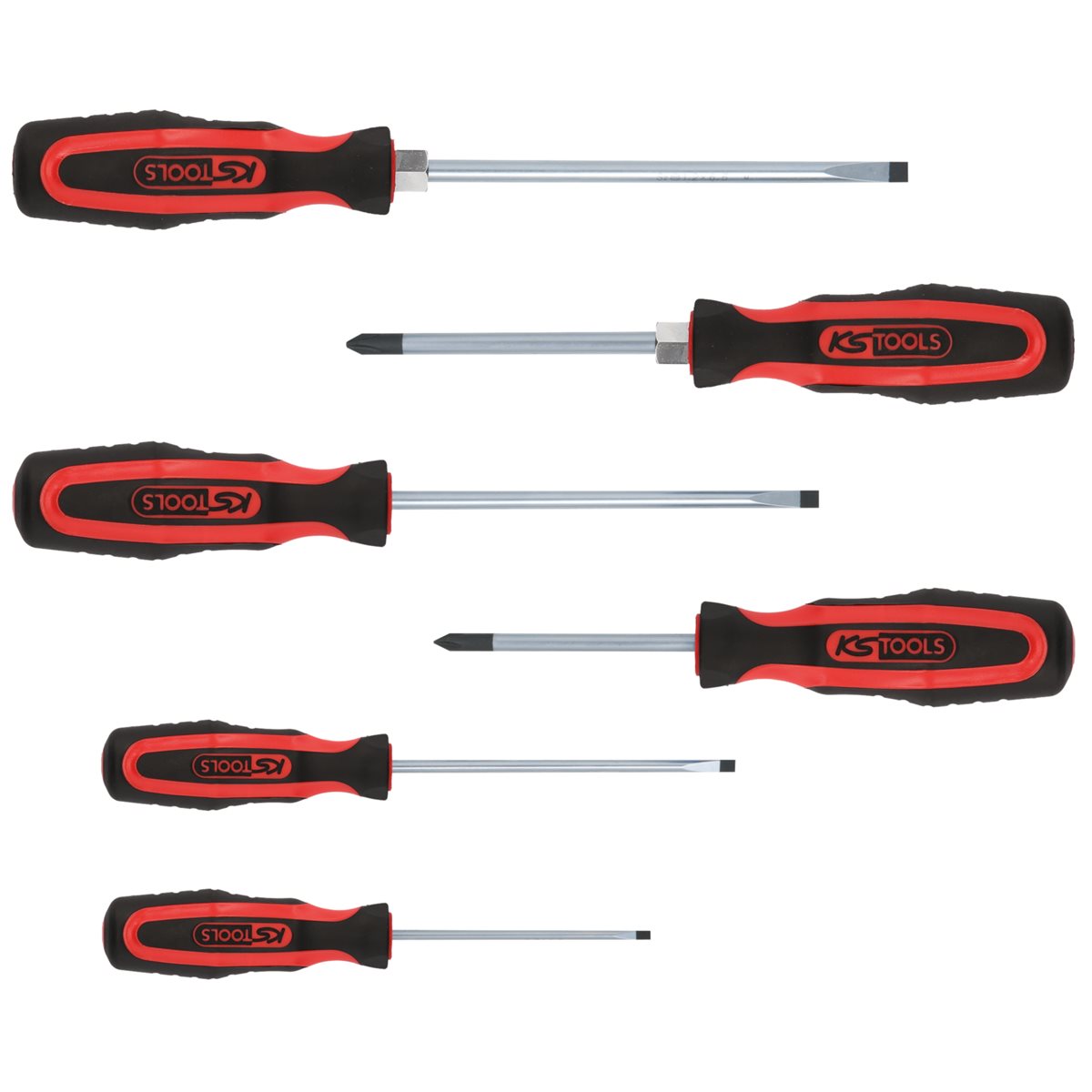 KS-Tools 159.0010 ERGOTORQUEplus screwdriver set, slot+PH, 6 pcs
