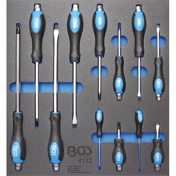 BGS 4122 Tool Tray 2/3: Screwdriver Set, 12 pcs. 