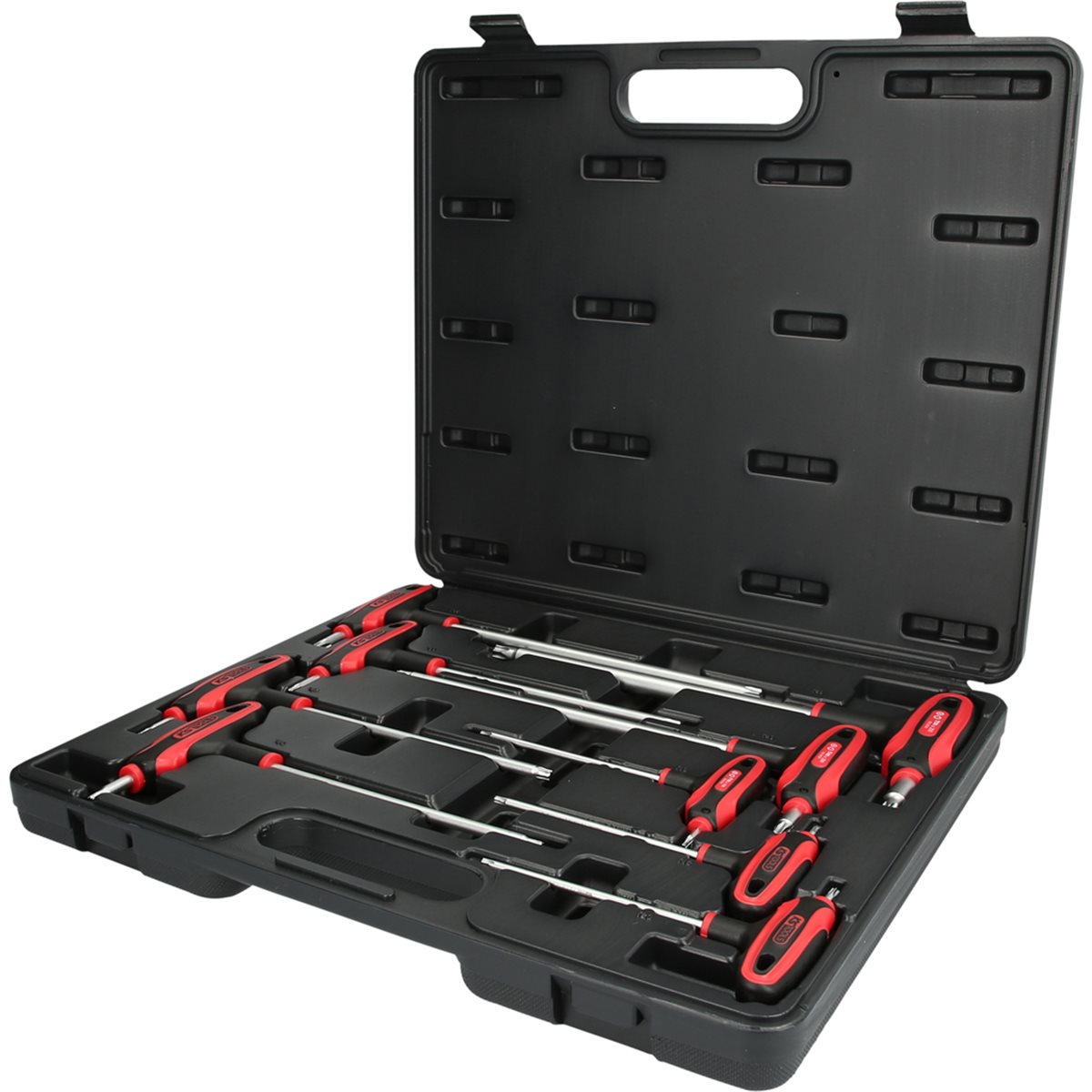 KS-Tools 151.8160 ERGOTORQUEplus T-handle Torx tam perproof key wrench set,9 pcsTB10-TB50