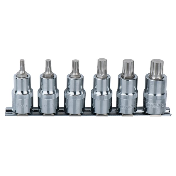 KS-Tools 918.1349 1/2" CHROME+Bit-Stecknuss-Satz 