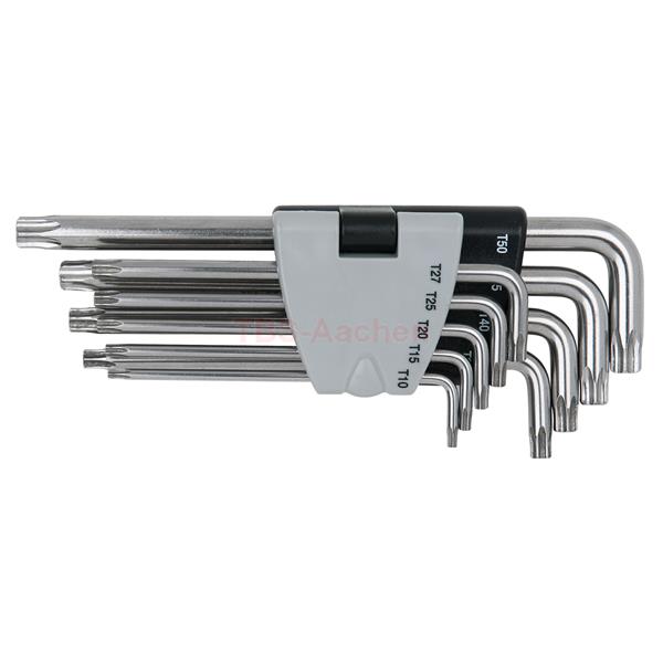 KS-Tools 964.0620 STAINLESS STEEL Torx tamperproof key wrench set Torx, long, 9 pcs