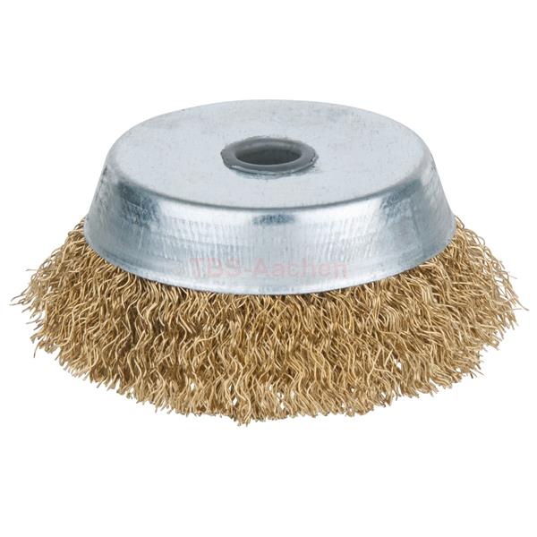 KS-Tools 963.9597 BRONZEplus Topfbürste, ZinnBRONZ Eplusdraht, gewellt, Ø 125 mm