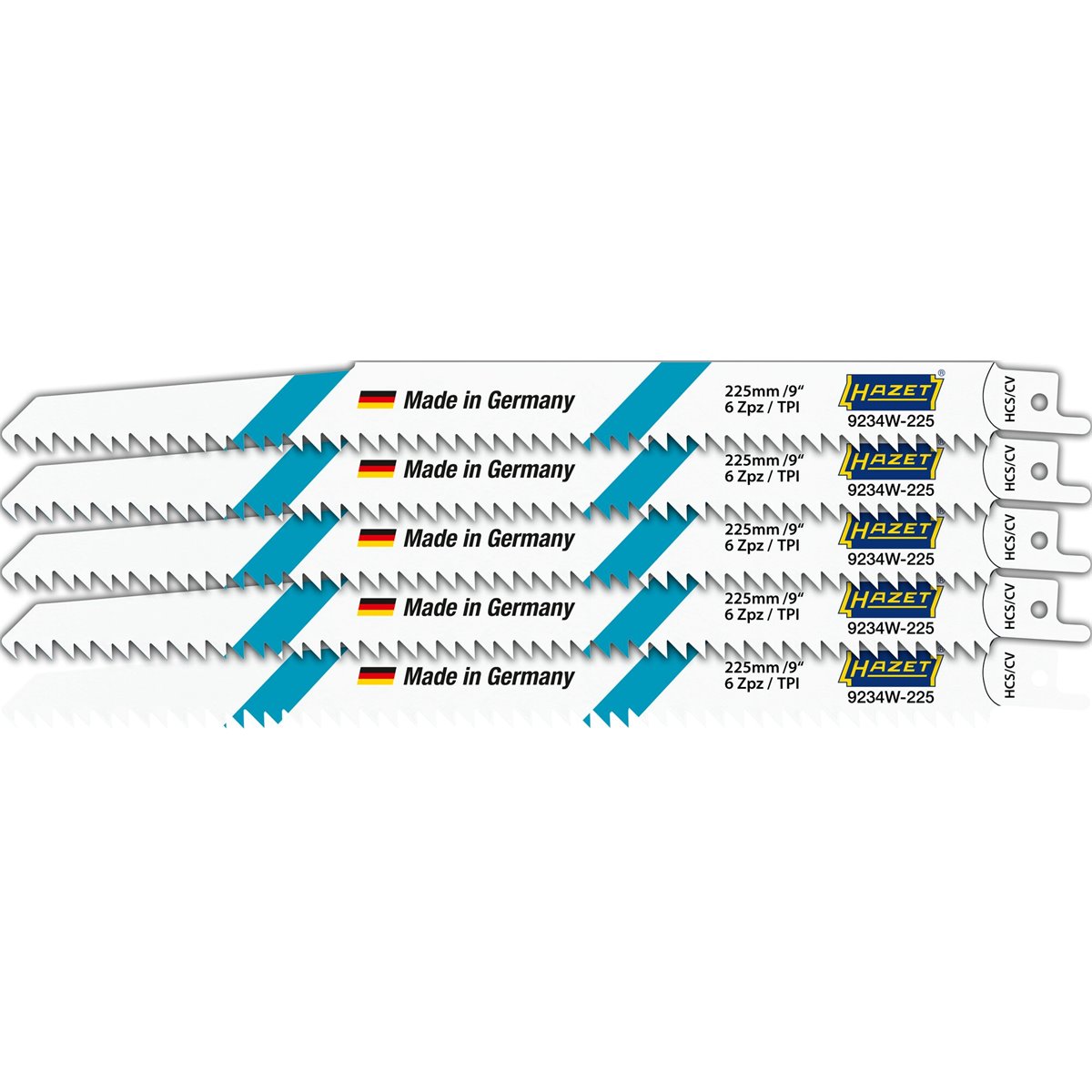 Hazet 9234W-225/5 Säbelsägeblätter-Satz, Holz