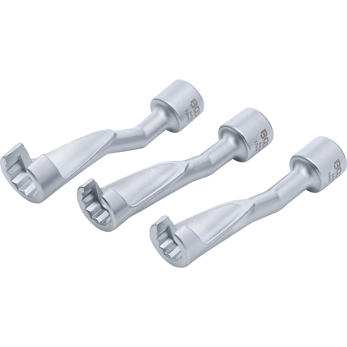 BGS 8450 Pipe Wrench Set, open, 12.5 mm (1/2") Dri ve, 14 - 17 - 19 mm