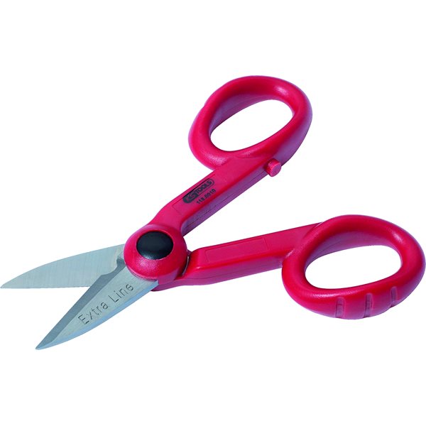 KS-Tools 118.0010 Uni workshop scissors, 140mm, re d