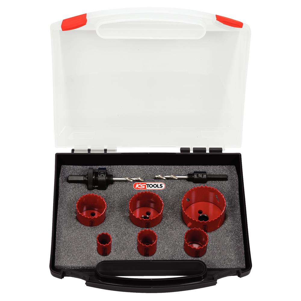 KS-Tools 129.5570 Elektriker-Lochsägen-Satz,8-tlg. 