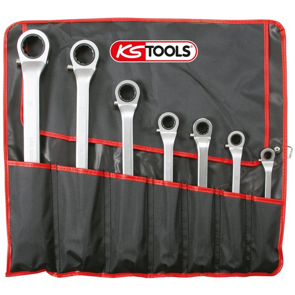 KS-Tools 520.1100 Ratschenringschlüssel-Satz,r/l,7 