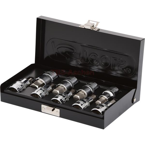 KS-Tools 918.1330 1/2"CHROME+Bit-Stecknuss-Satz 
