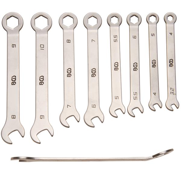 BGS 8646 Combination Spanner Set, Stubby Type, 4 - 10 mm, 8 pcs.