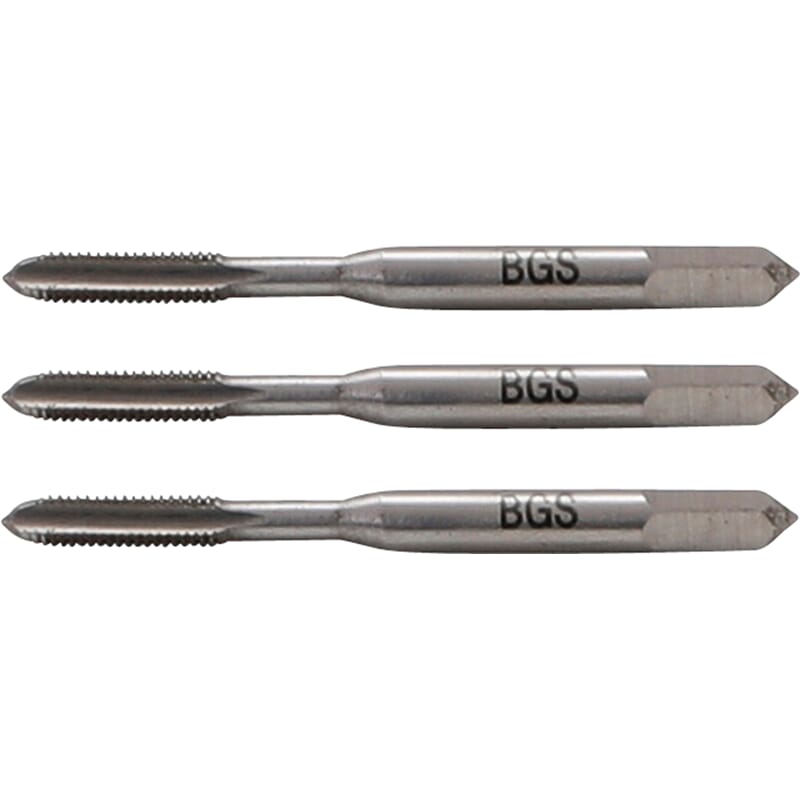 BGS 920 Tap Set, Starter. Plug. Bottoming Tap, HSS -G, M3 x 0.5 mm, 3 pcs.