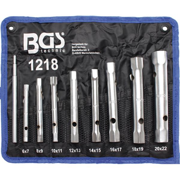 BGS 1218 Box Spanner Set, 6 x 7 - 20 x 22 mm, 9 pc s.