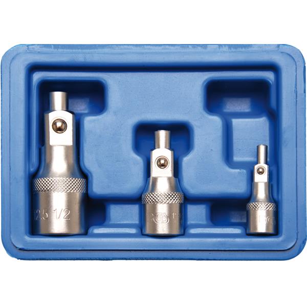 BGS 198 Extension Bar Set with magnetic holders, 6 .3 mm (1/4") / 10 mm (3/8") / 12.5 mm (1/2"), 3 pc