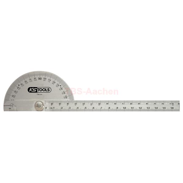 KS-Tools 300.0700 Protractor with rule, 220mm 