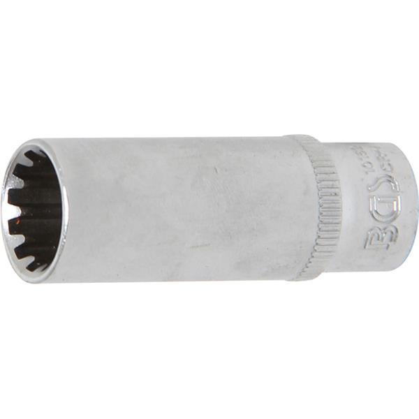 BGS 10162 Steckschlüssel-Einsatz Gear Lock, tief, Antrieb Innenvierkant 6,3 mm (1/4"), SW 12 mm