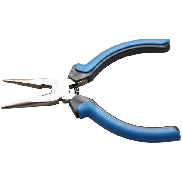 BGS 382 Electronic Long Nose Pliers, straight, spr ing loaded, 130 mm