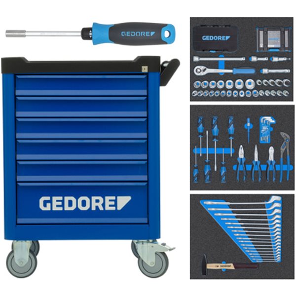 Gedore WSL-M-TS-172 Werkzeugwagen Workster 172tlg. 