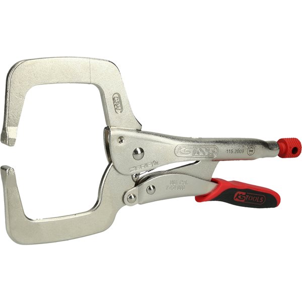 KS-Tools 115.2009 Schweiß-Klammer-Gripzange mit Ea sy-Release, 150mm