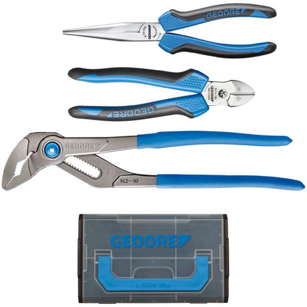 Gedore 1102-007 Pliers set 3 pieces in L-BOXX Mini 