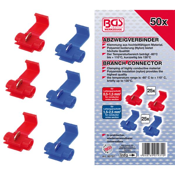 BGS 80757 Branch Connector Set, 50 pcs. 