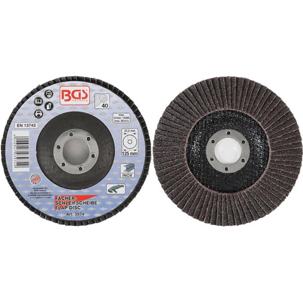 BGS 3974 Flap Disc, Ø 125 mm, K 40 