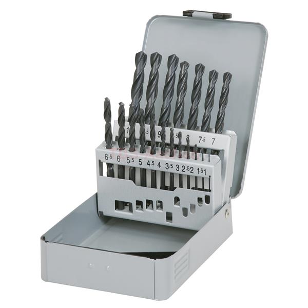 KS-Tools 330.1610 HSS-R Spiralbohrer-Satz,19-tlg., 
