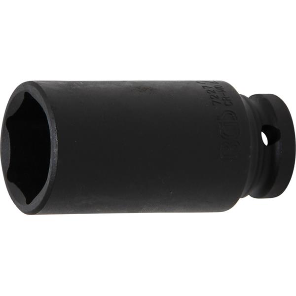 BGS 7227 Kraft-Steckschlüssel-Einsatz Sechskant, t ief, Antrieb Innenvierkant 12,5 mm (1/2"), SW 27 m