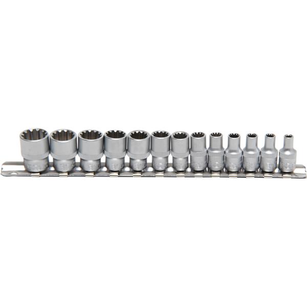 BGS 2150 Socket Set, Gear Lock, 6.3 mm (1/4") Driv e, 13 pcs.