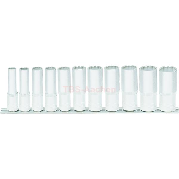 KS-Tools 911.0606 3/8" 12 Point socket set, deep, 11 pcs