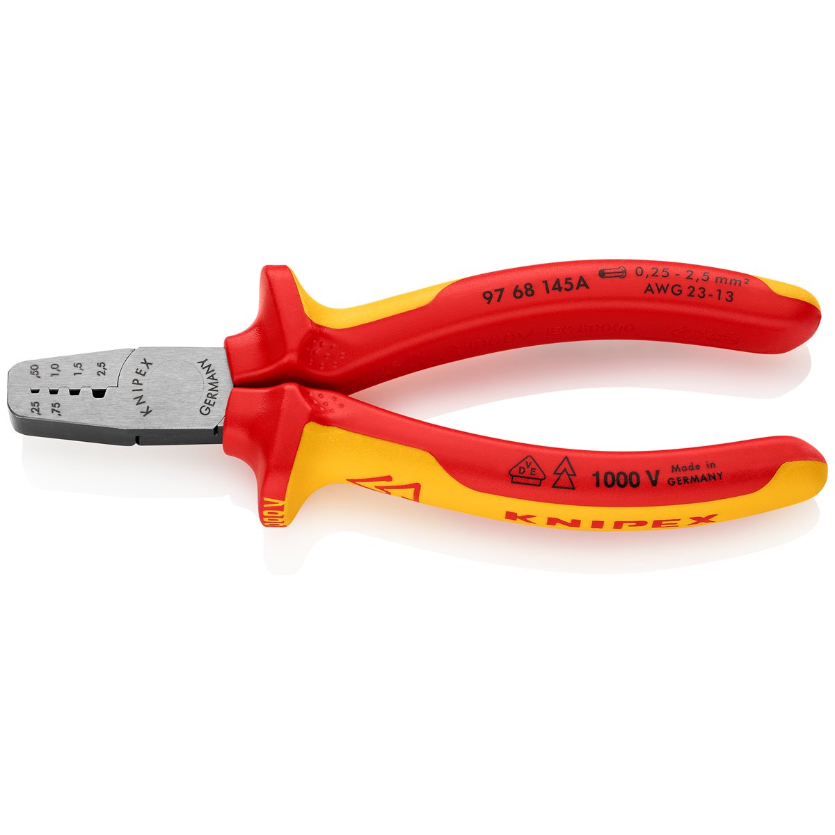 Knipex 97 68 145 A Aderendhülsenzange 