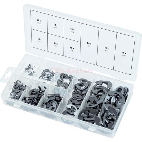 KS-Tools 970.0320 SAE E-Ring circlips assortment, 300 pcs