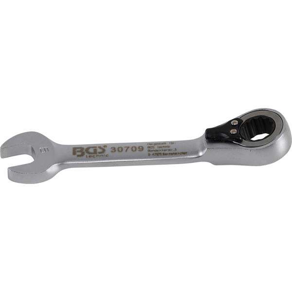 BGS 30709 Ratchet Combination Wrench, short, rever sible, 9 mm